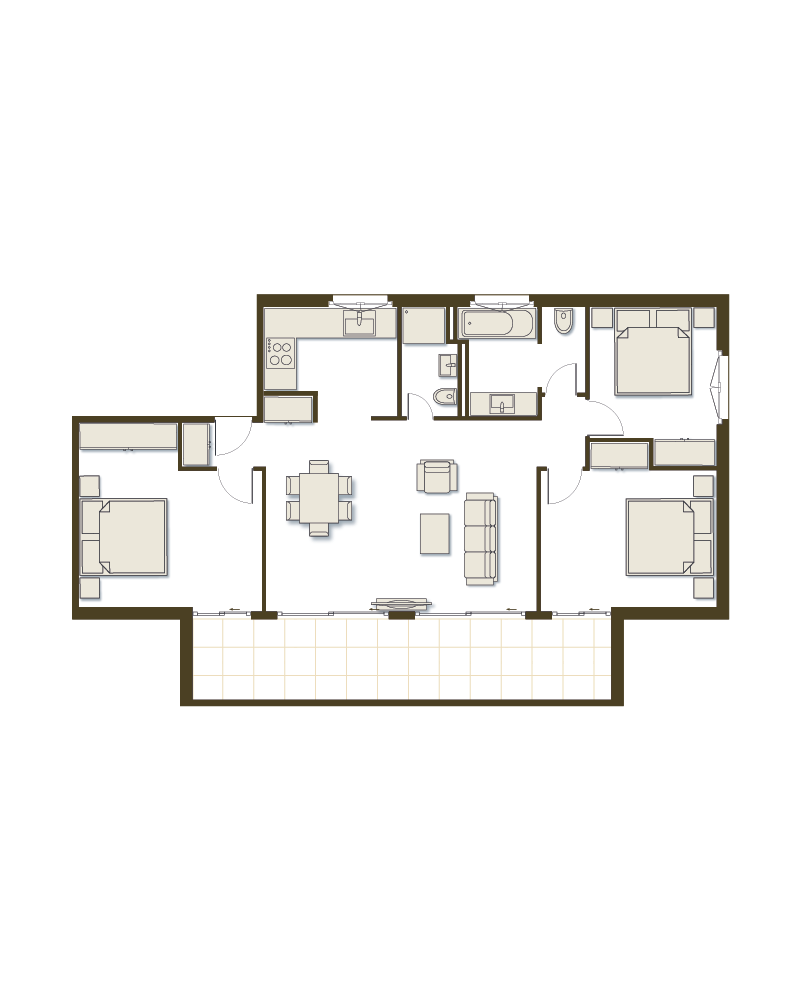 Appartement / Résidence Rosat - niv 1er étage
